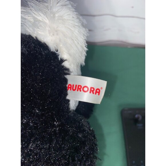 Aurora Black And White Bunny Rabbit Easter Fluffy‎ Tail Stuffed Animal Toy - Picture 6 of 7